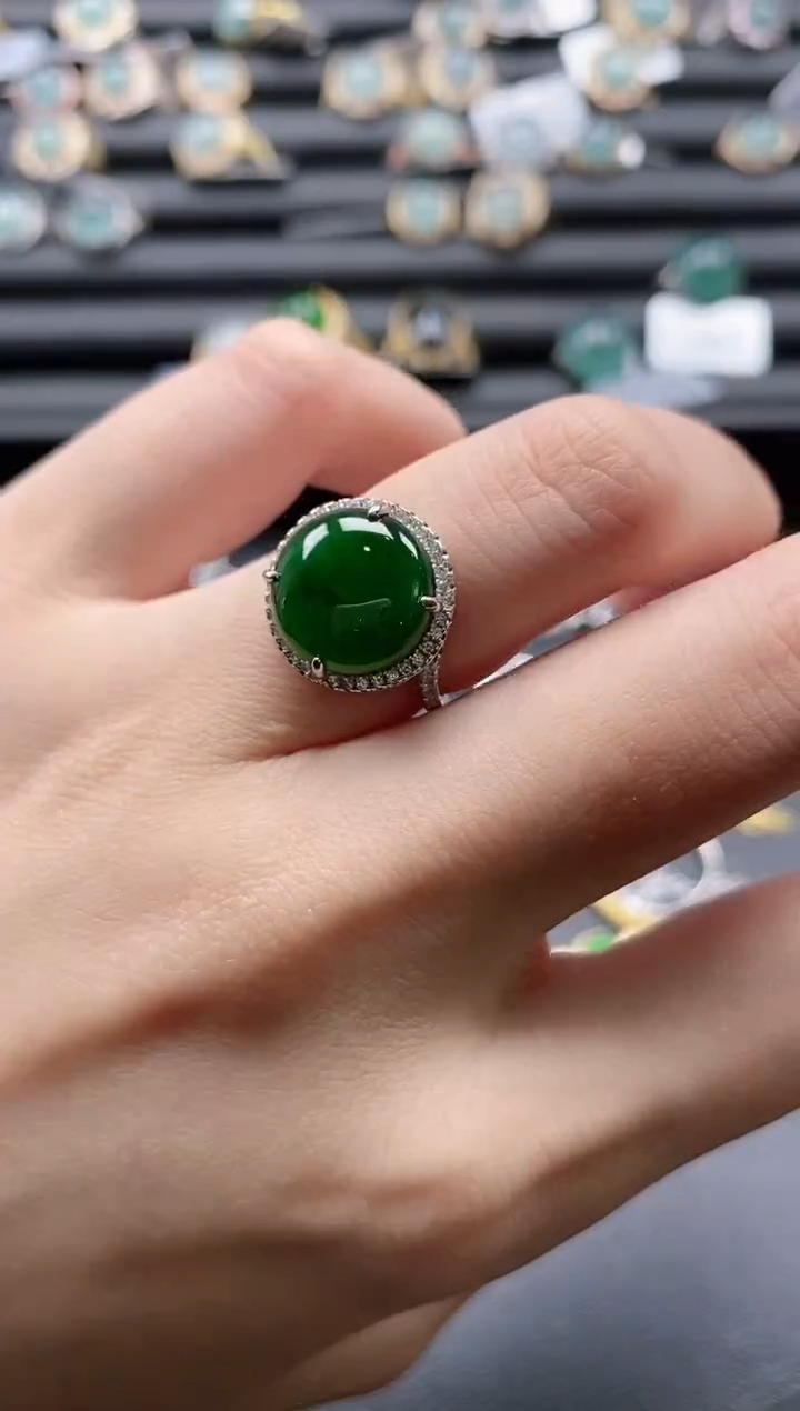 【闪购商品】翡翠戒指银S925镶嵌15151