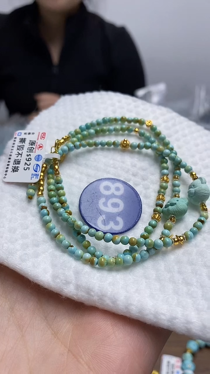 【闪购商品】绿松石项链银S925镶嵌893