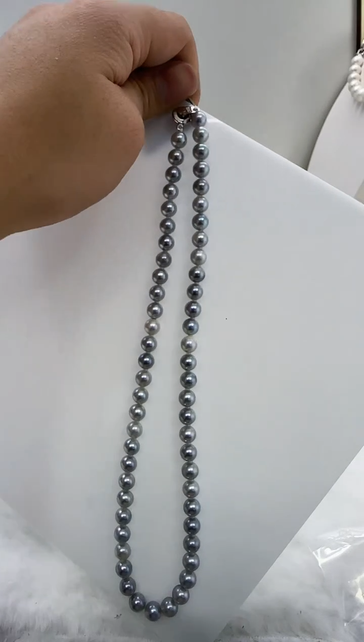 【闪购商品】海水珍珠DA未镶嵌t857 灰珠串7