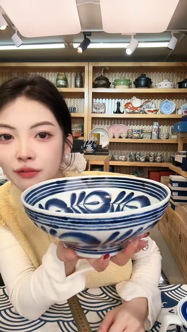 【闪购商品】盘蓝海草21cm大汤碗一个