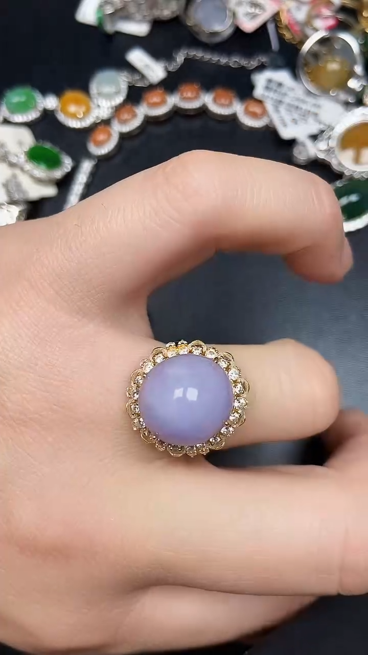 银S925镶嵌戒指翡翠2630