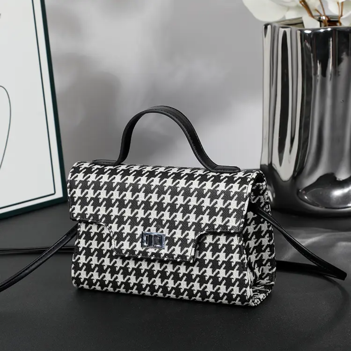 时尚潮流单肩斜挎包简约设计百搭小方包A0555