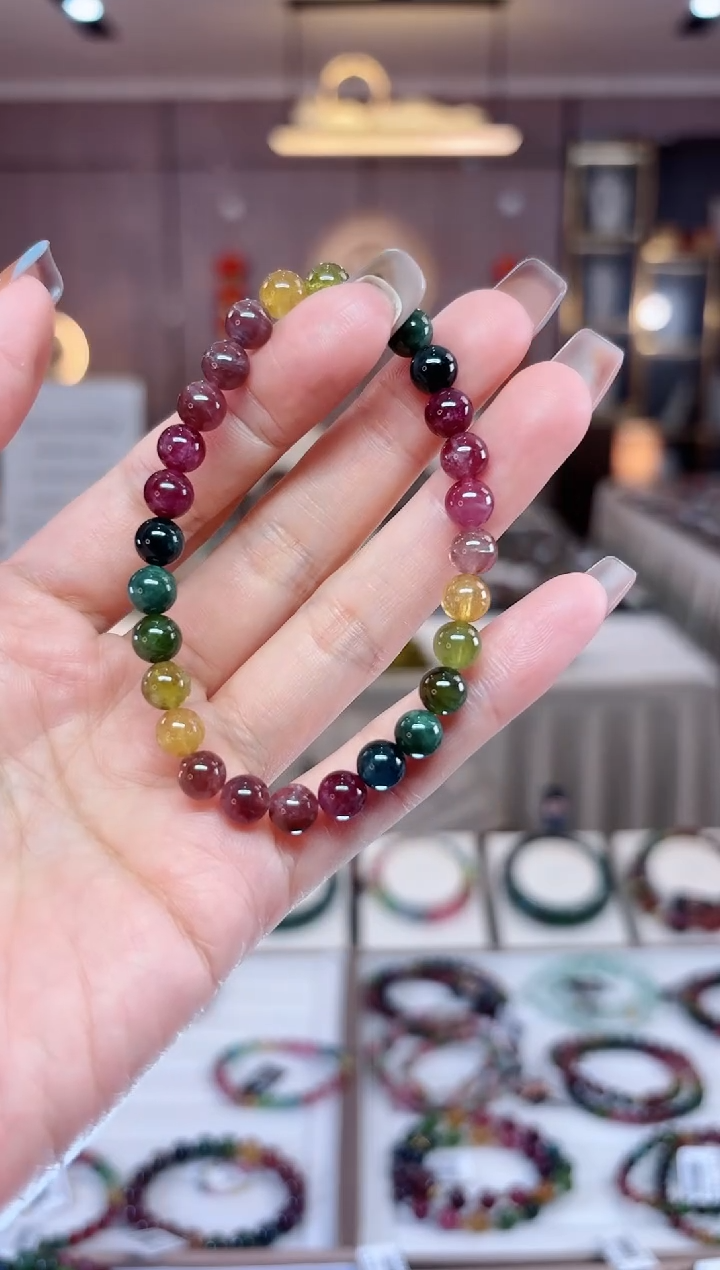 【闪购商品】碧玺单圈手串6mm+未镶嵌多样性发货一条dan