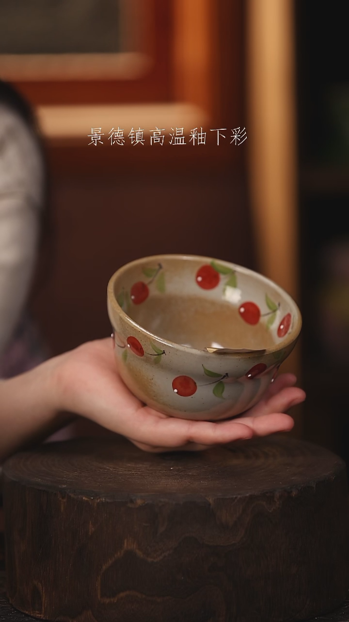 陶瓷景德镇高温釉下手绘陶瓷@L294@