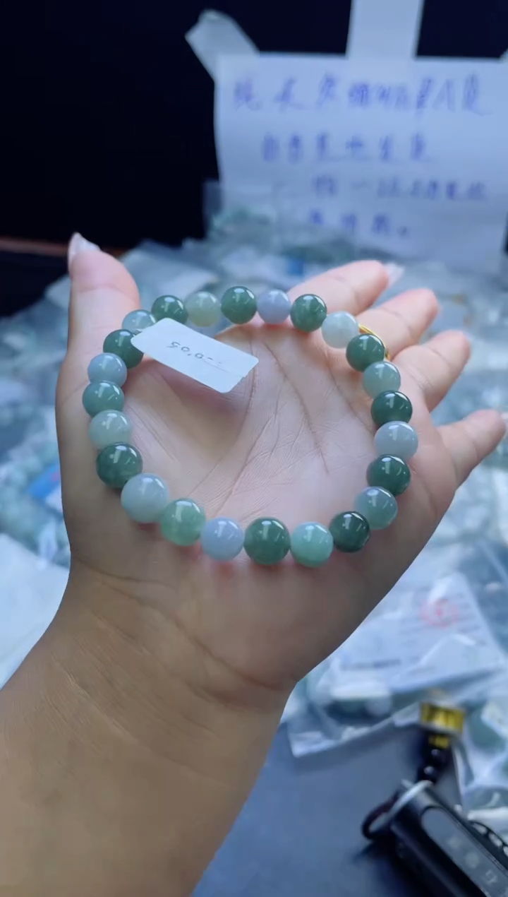 未镶嵌定制翡翠珠串