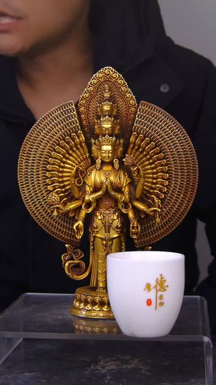 【闪购商品】紫铜鎏金造像结缘陶瓷定向链接