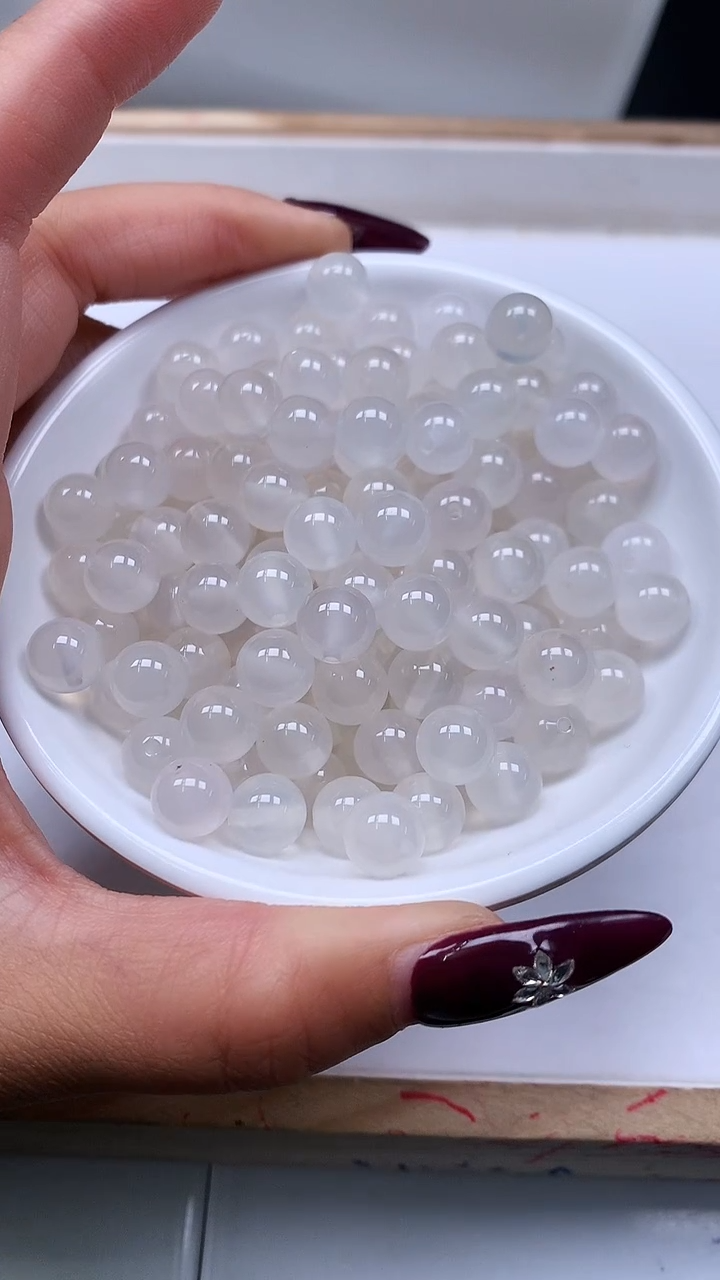 未镶嵌散珠南红玛瑙B453 荔枝冻8mm25个8元