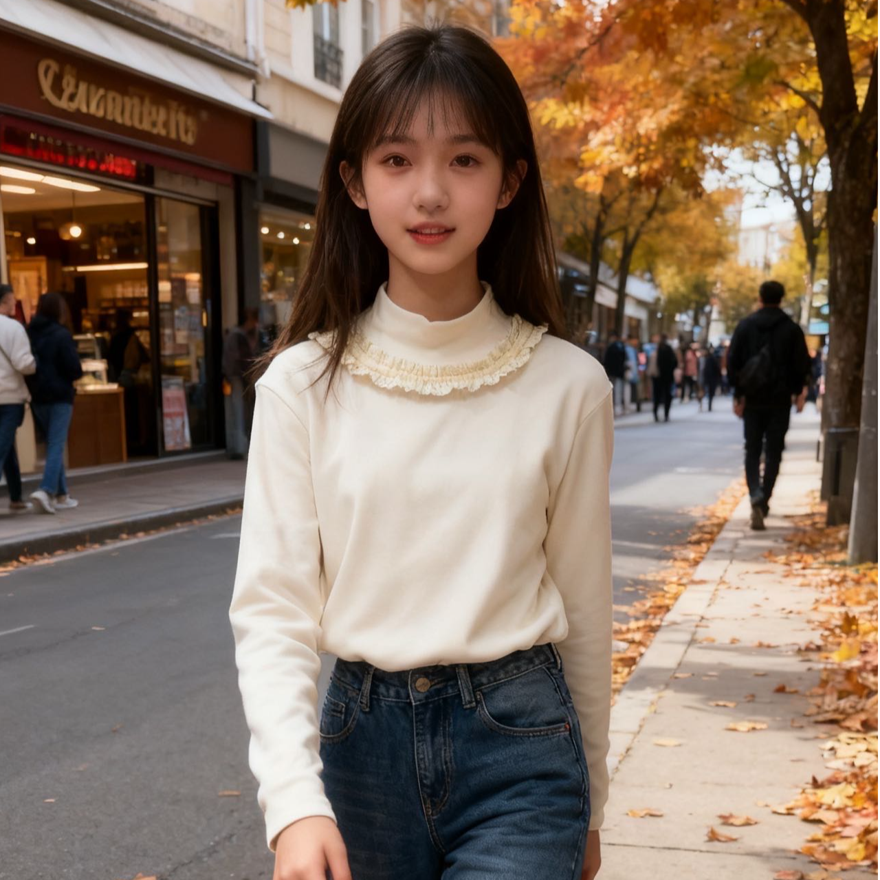 905高端专享儿童冬季蚕丝打底衫米白