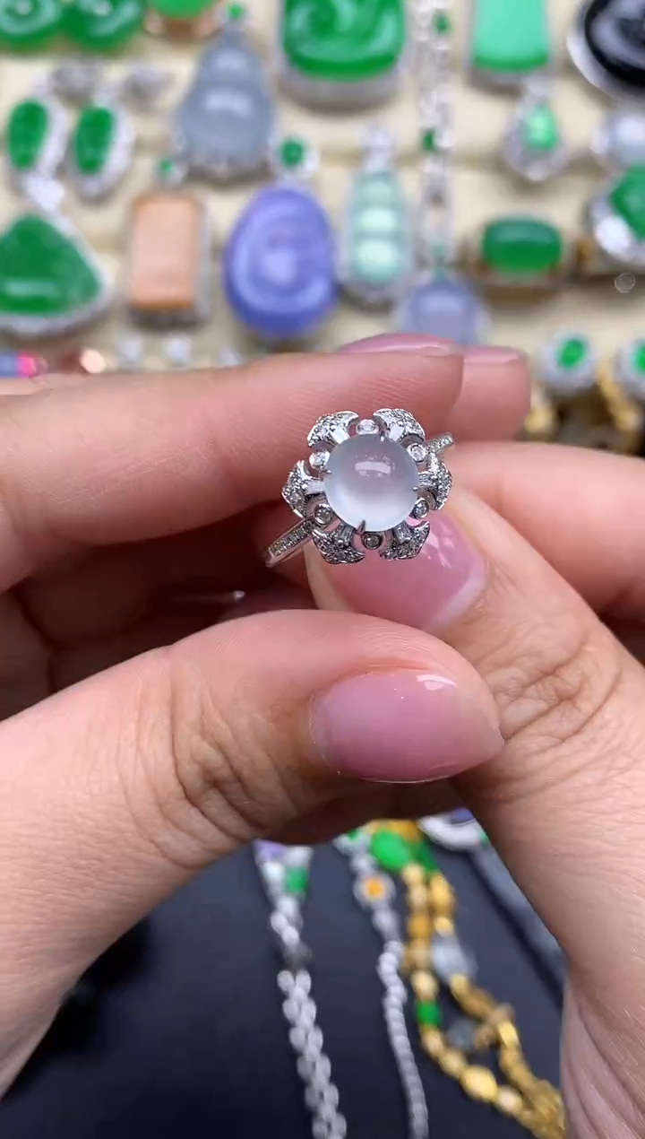 【闪购商品】翡翠戒指18K金镶嵌464-中国好珍宝