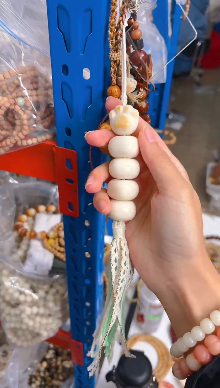 吊坠菩提根/象牙果猫爪豆腐棒棒糖挂件