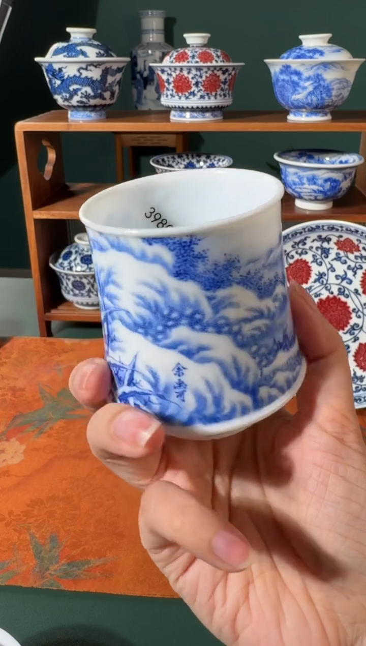 【闪购商品】杯画堂春雪景单翠杯