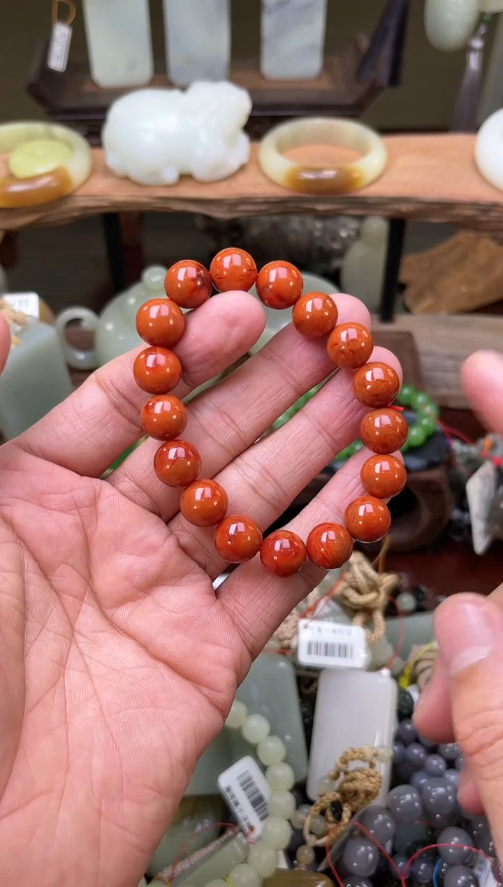 【闪购商品】南红玛瑙手串未镶嵌卡12瓦西原矿南红圆珠