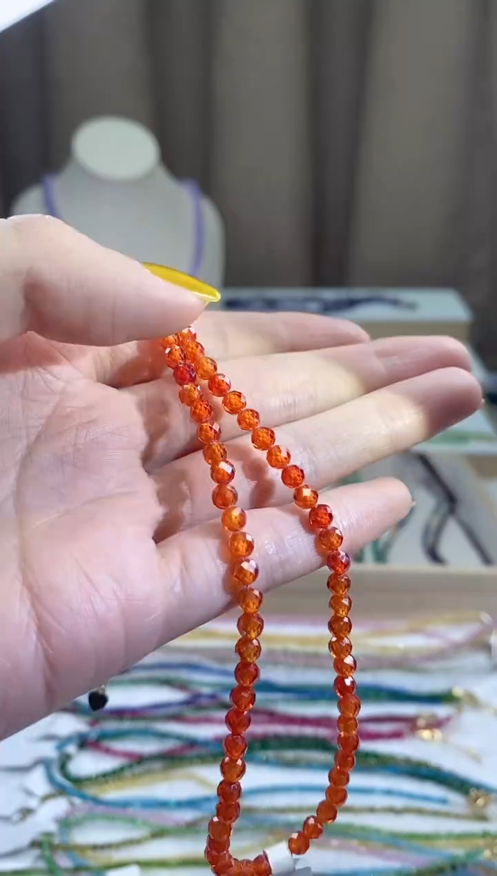 【闪购商品】石榴石（芬达石）项链14K金镶嵌诗颜甄选珠宝SYZB75