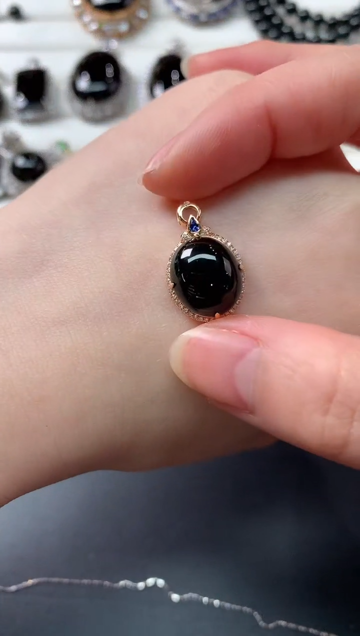 【闪购商品】翡翠吊坠(不含链)18K金镶嵌D194|2980