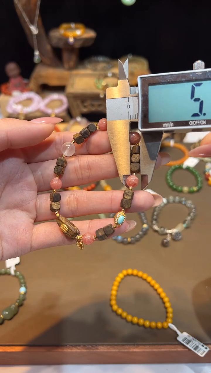 未镶嵌菱锰矿手串手饰@@M252