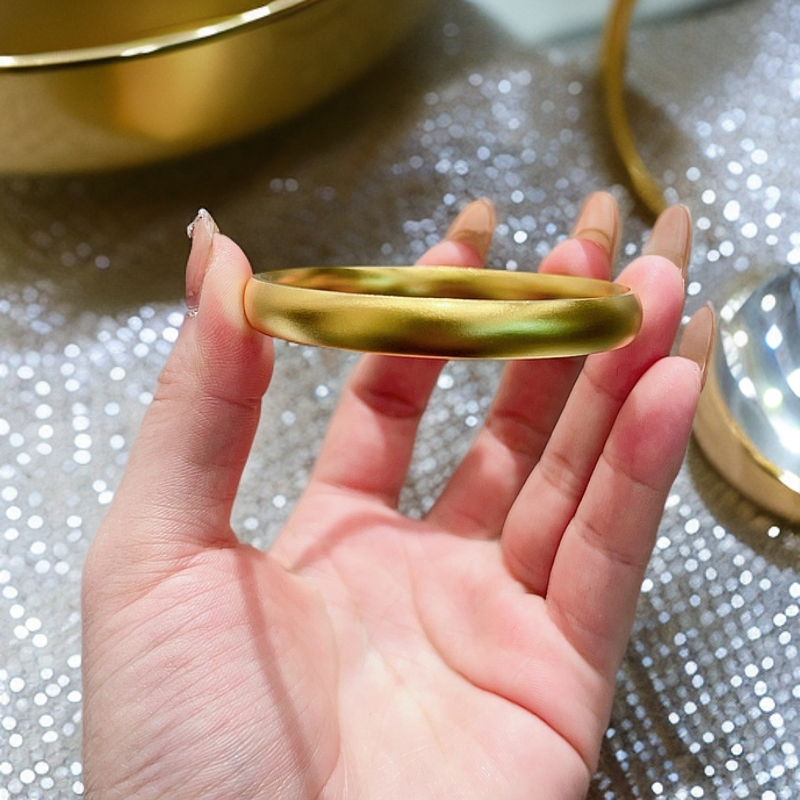 足银手镯 足银手镯 古法实心轮胎手镯素圈磨砂百搭经典