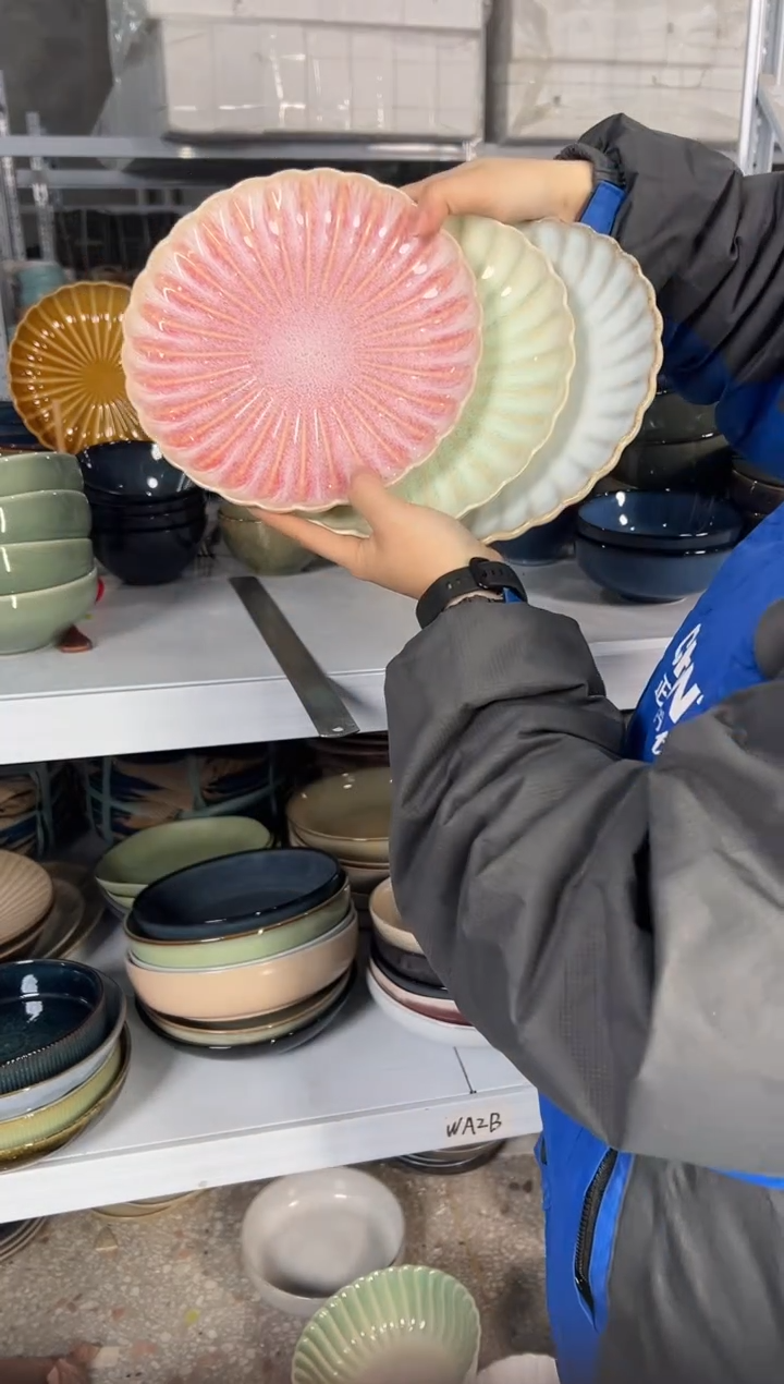 陶瓷外贸尾货瑕疵满20包邮X3 小盘