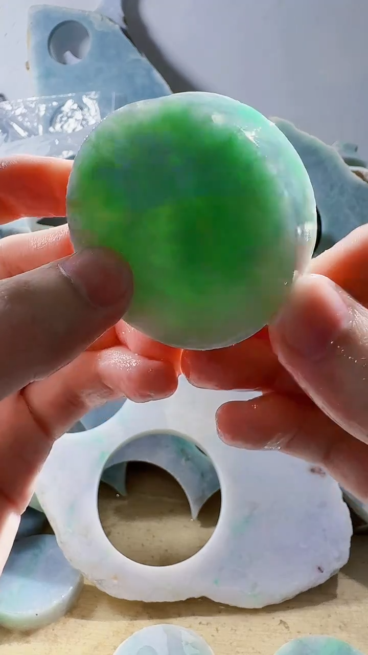 裸石翡翠缅甸翡翠A货文504