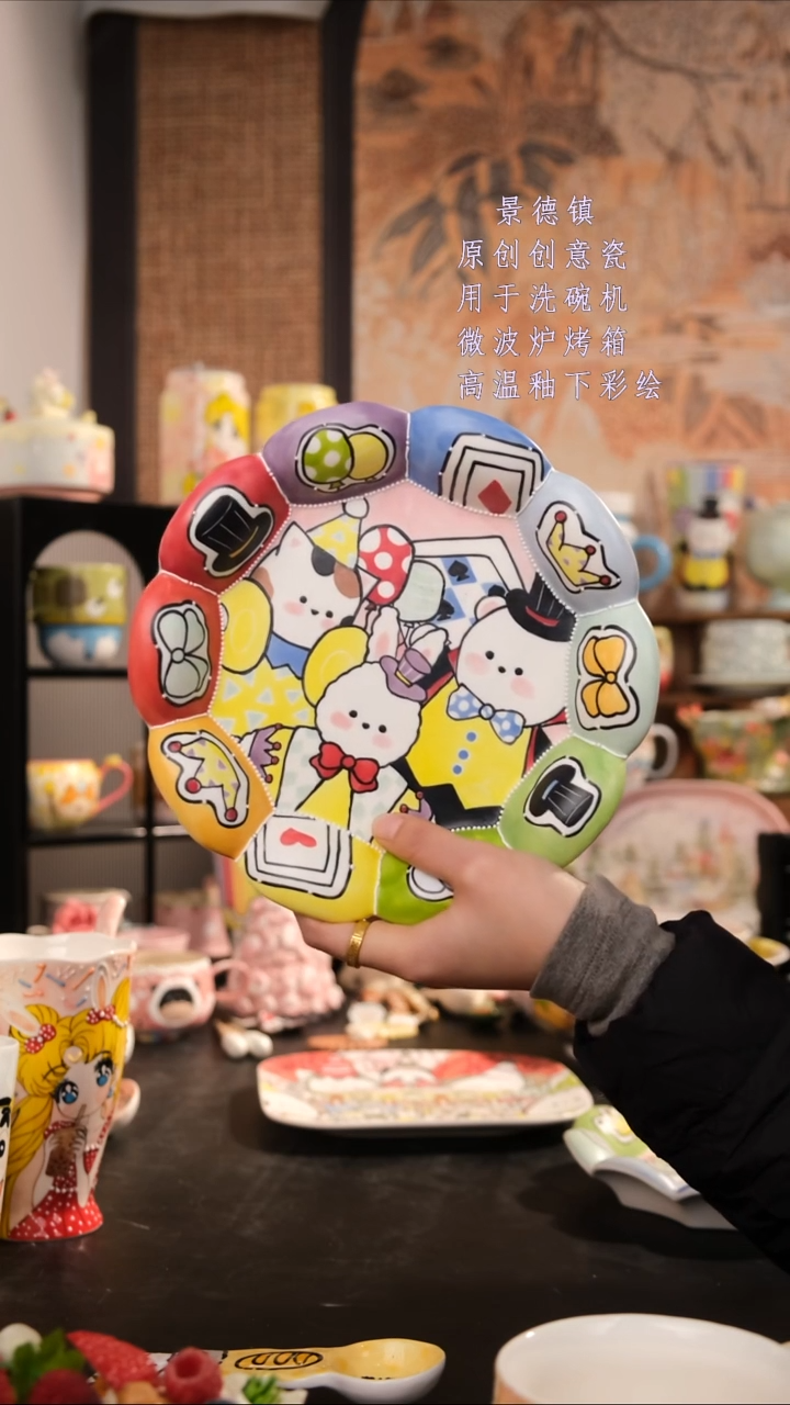 摆件陶旺的可以陶瓷手工手绘创意设计款陶瓷
