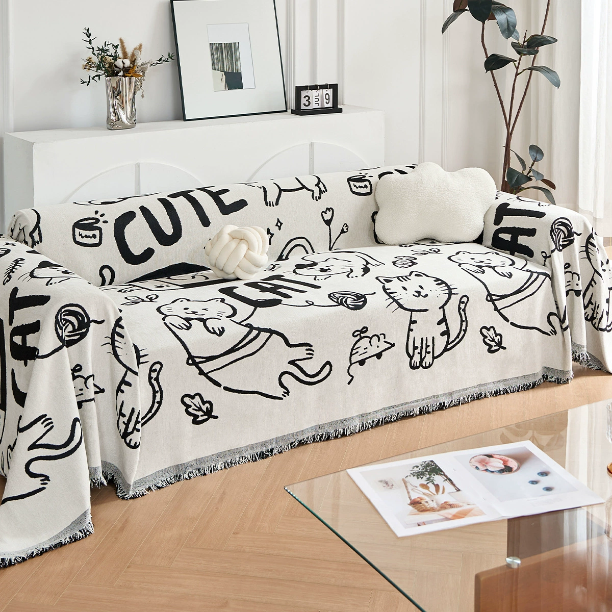 北欧风万能沙发盖毯防滑盖布全盖一片套罩沙发垫沙四季通用可机洗