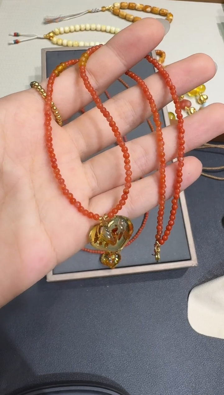 南红玛瑙项链未镶嵌X0724-1195-119一件