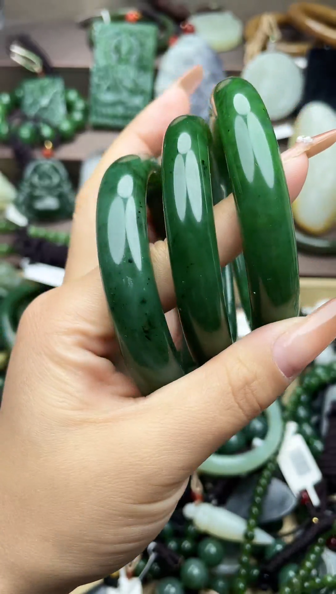 未镶嵌手镯和田玉未镶嵌和田玉吊坠多样性拍一发一52-62