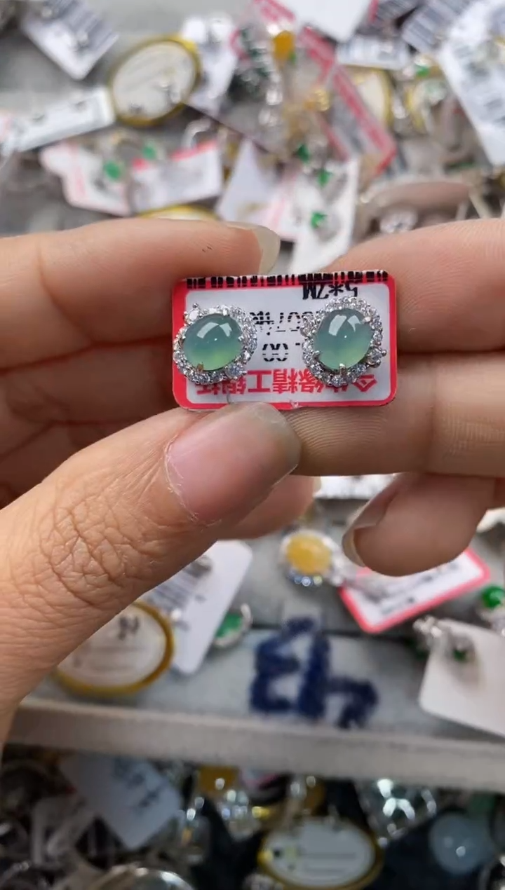 银S925镶嵌戒指翡翠1212---5