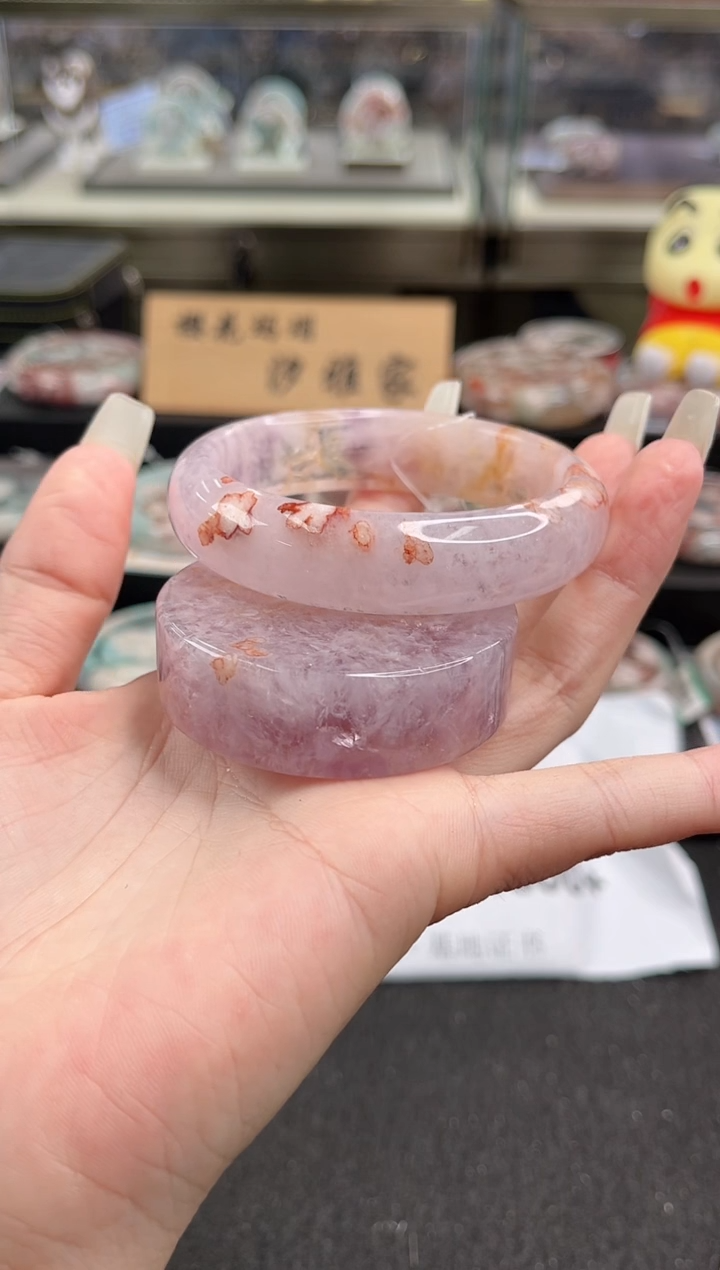 未镶嵌手镯石英质玉尘*丷圈口（赠品镯心）