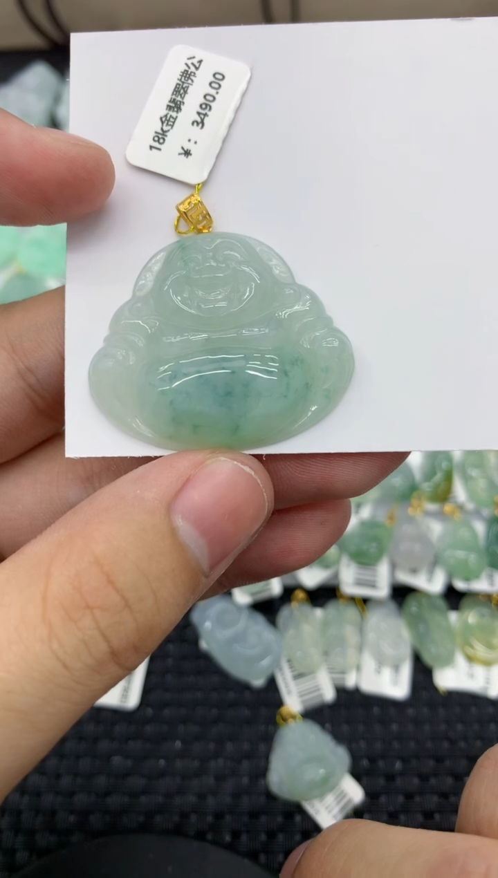 【闪购商品】翡翠颈饰18K金镶嵌1111111111
