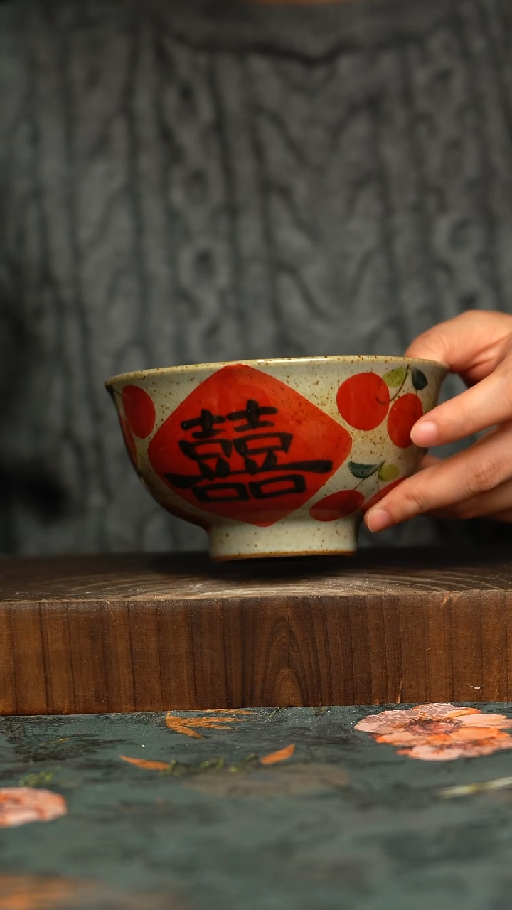 杯釉下彩手工手绘同款陶器