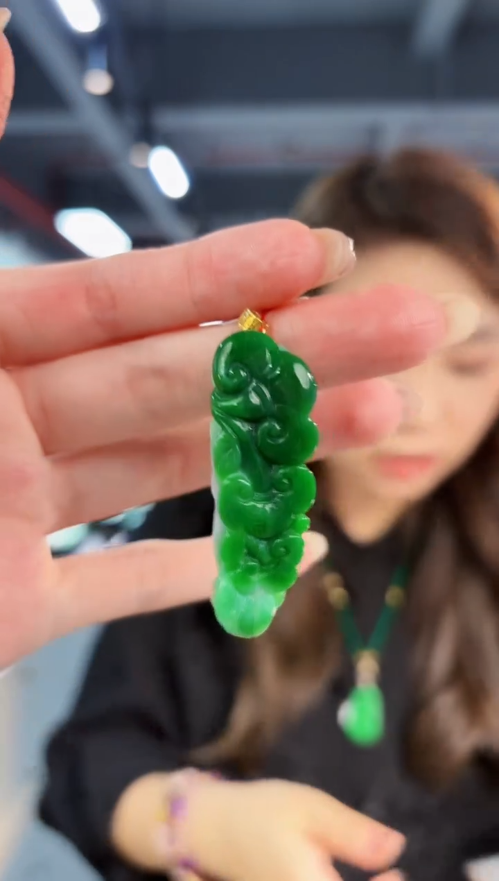 【闪购商品】翡翠颈饰18K金镶嵌缅料A货/支持复检/一件