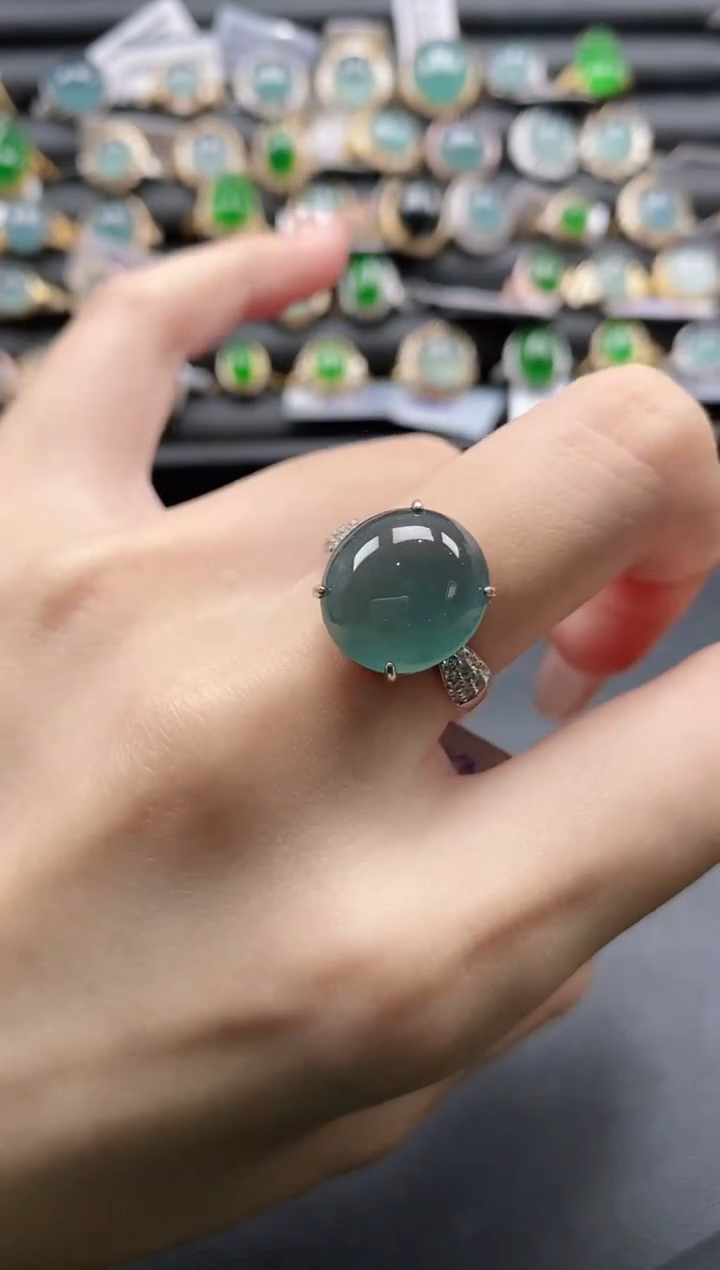 【闪购商品】翡翠戒指银S925镶嵌11111