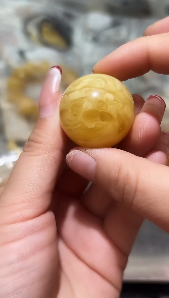 未镶嵌琥珀裸石蜜蜡单珠28+