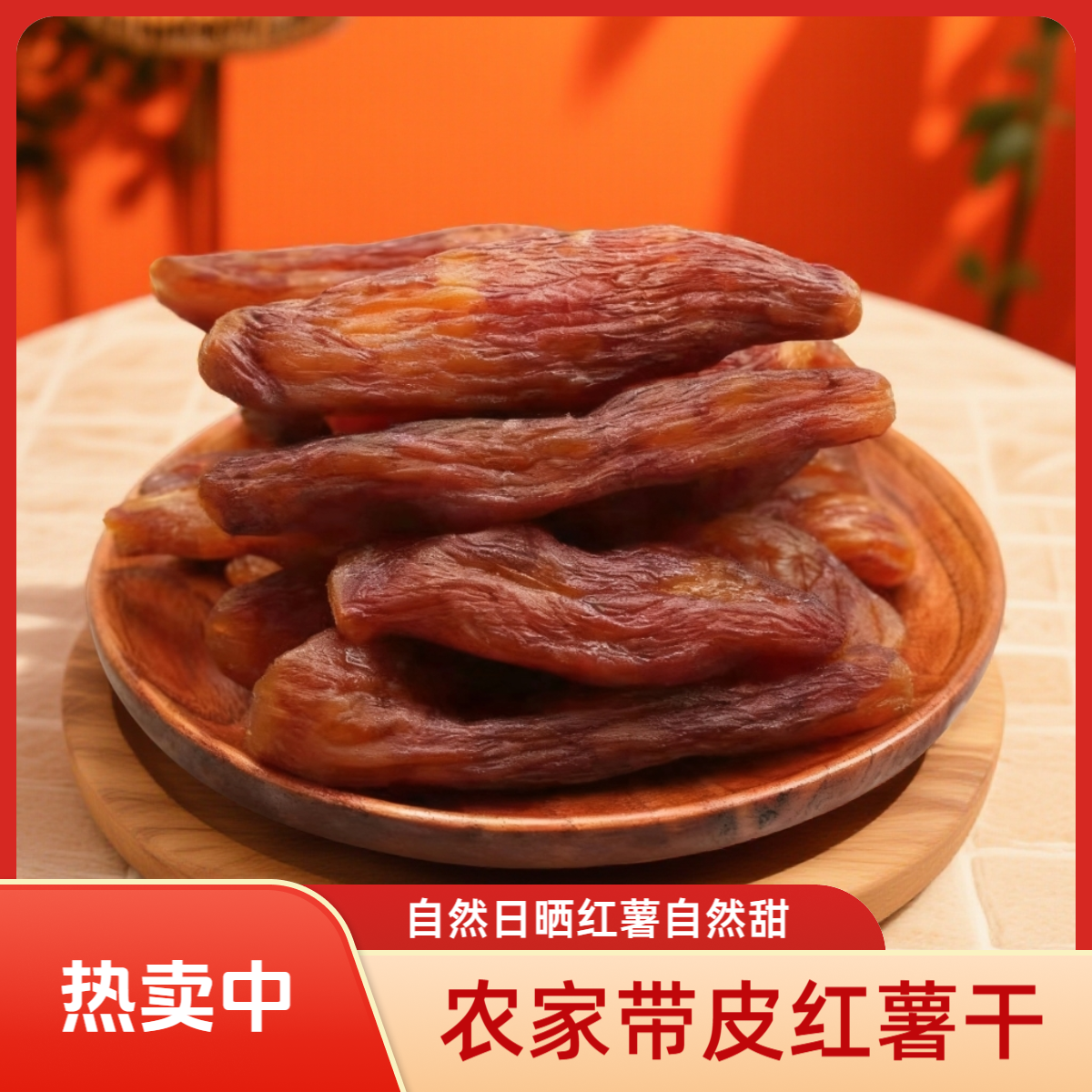 【带皮红薯干】广西小香薯不加糖手工制作倒蒸软糯农家番薯地瓜干