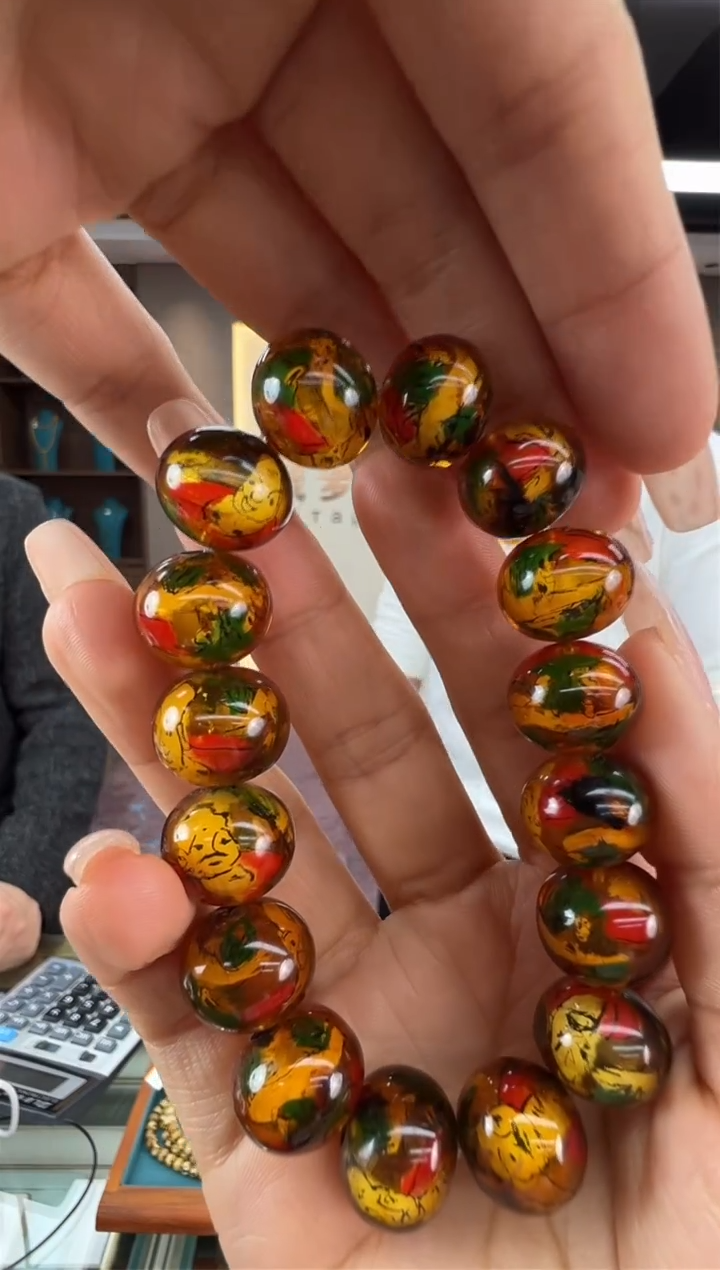 【闪购商品】琥珀手链未镶嵌61秒拼号