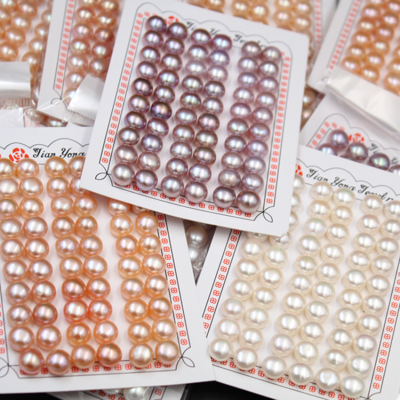 半孔面包馒头裸珠diy饰品戒面耳钉配饰散珠