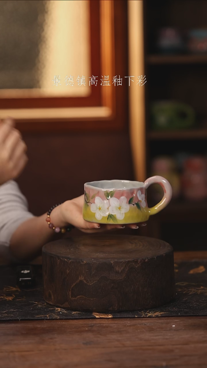 陶瓷景德镇高温釉下手绘陶瓷@L623@