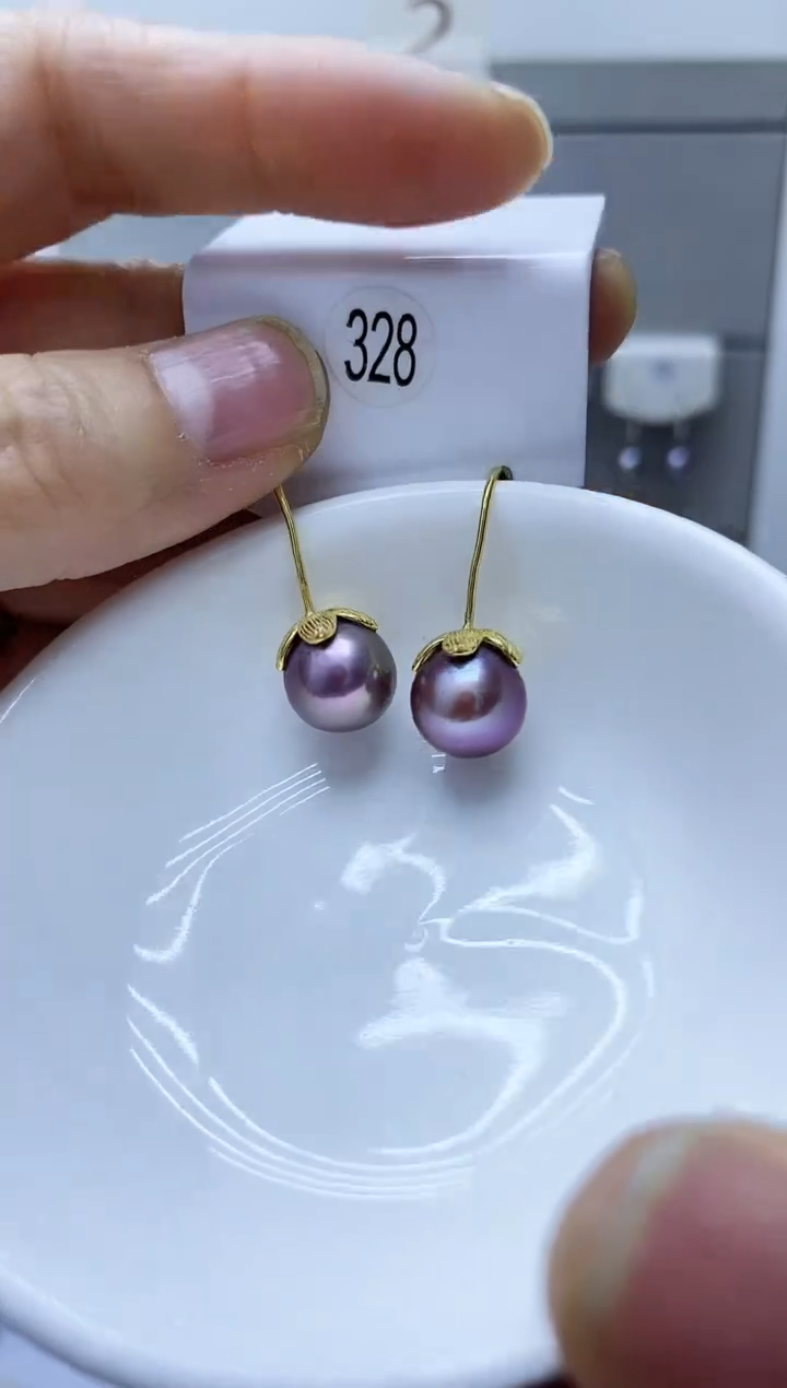 【闪购商品】淡水珍珠耳饰银S925镶嵌328