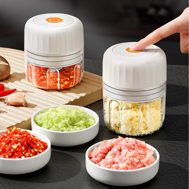 日本蒜泥神器电动捣蒜器家用无线打蒜搅碎机蒜末佐料粉碎器压蒜蓉