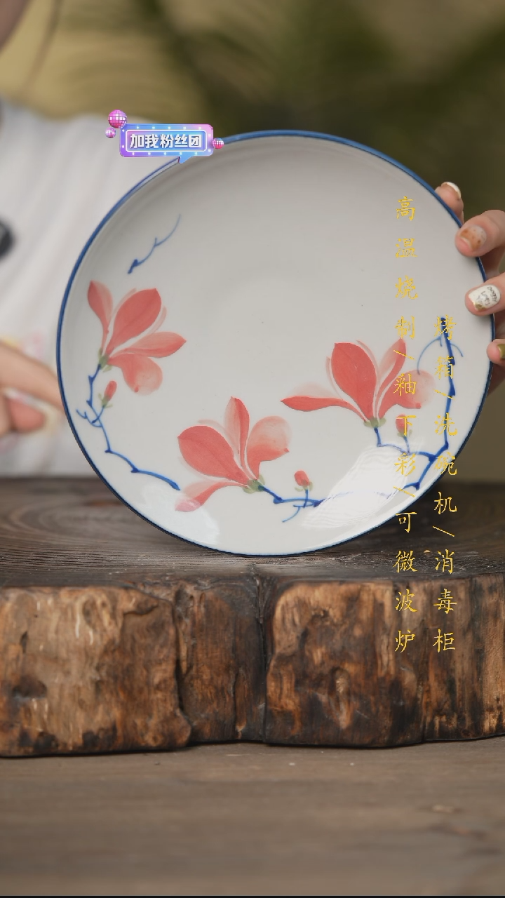 瓷片景德镇高温釉下彩可微波烤箱洗碗机