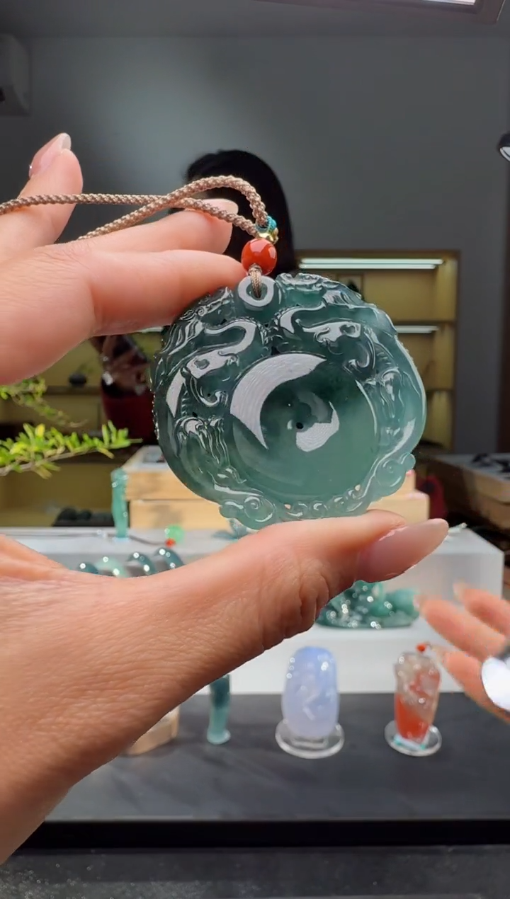 吊坠(不含链)未镶嵌翡翠扣子（多样性发其一）