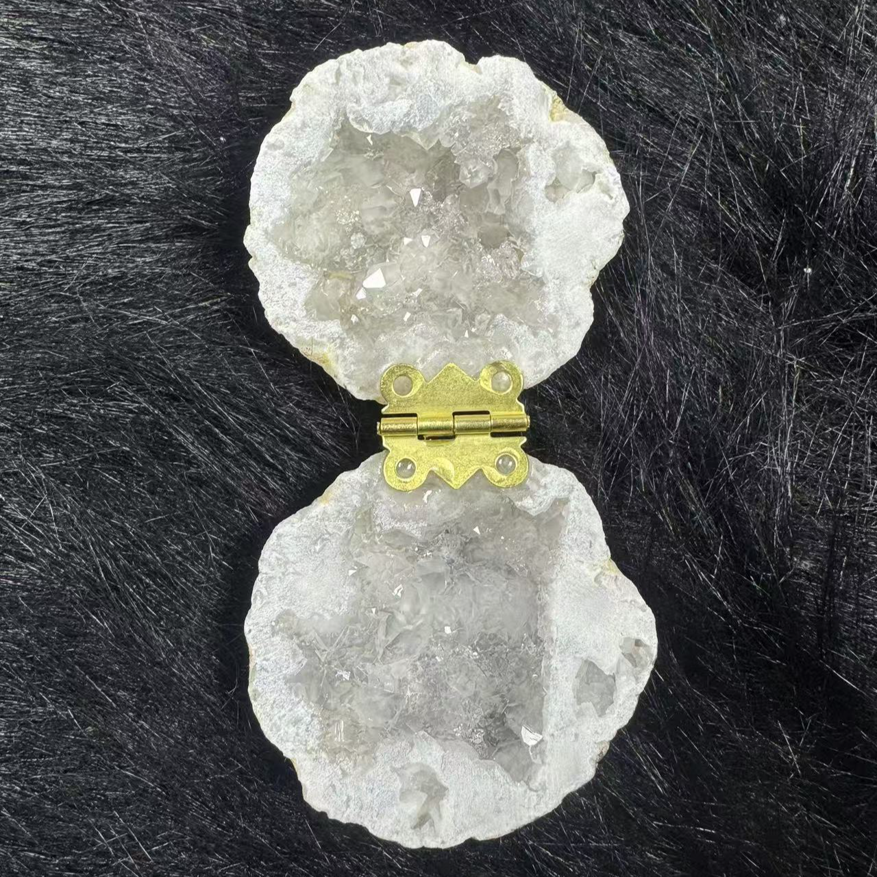 [成品]摩洛哥水晶洞戒指盒天然水晶守护爱情梦想手工精美首饰盒