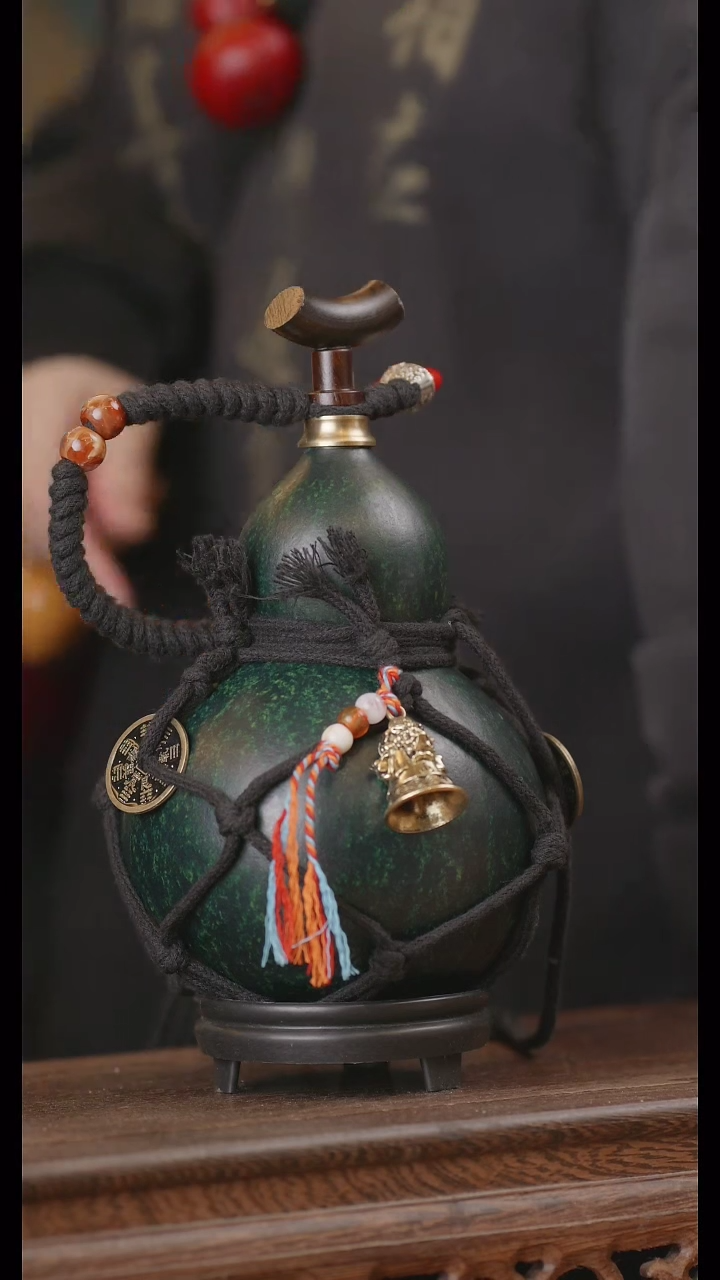 【闪购商品】195号精品天然大漆工艺防渗内胆酒葫芦~