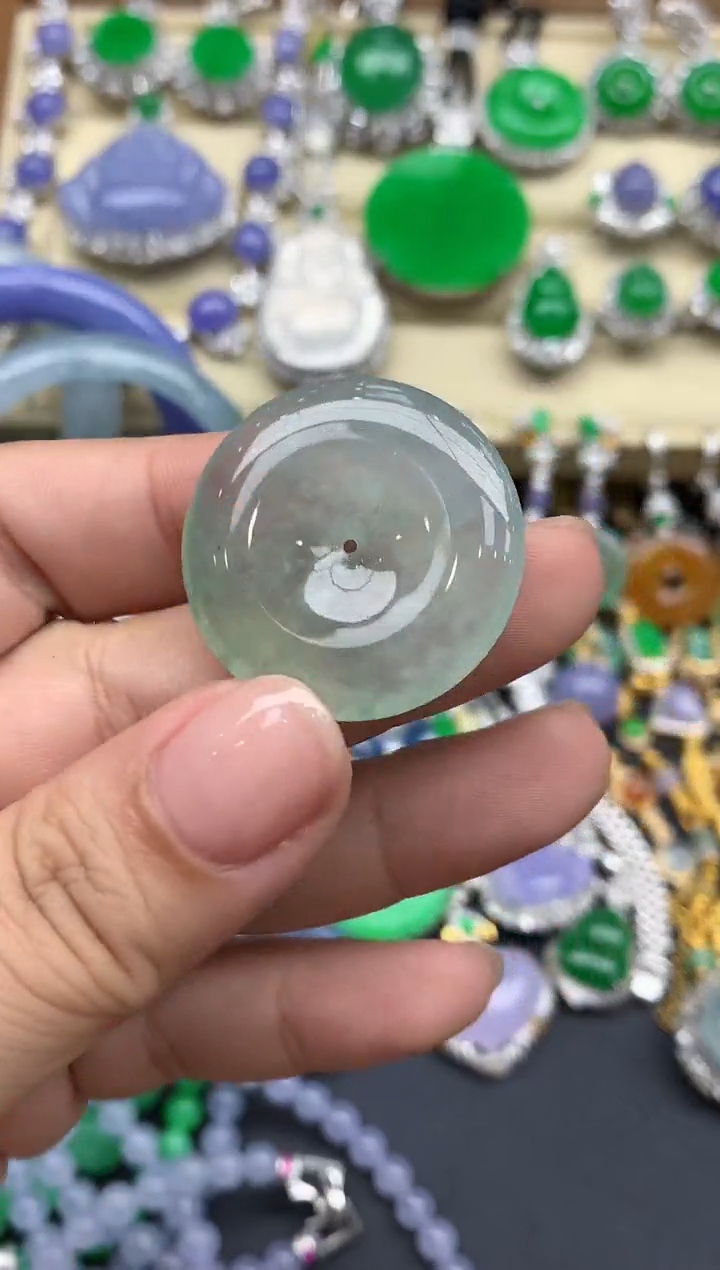 翡翠未镶嵌颈饰431-春日珠宝