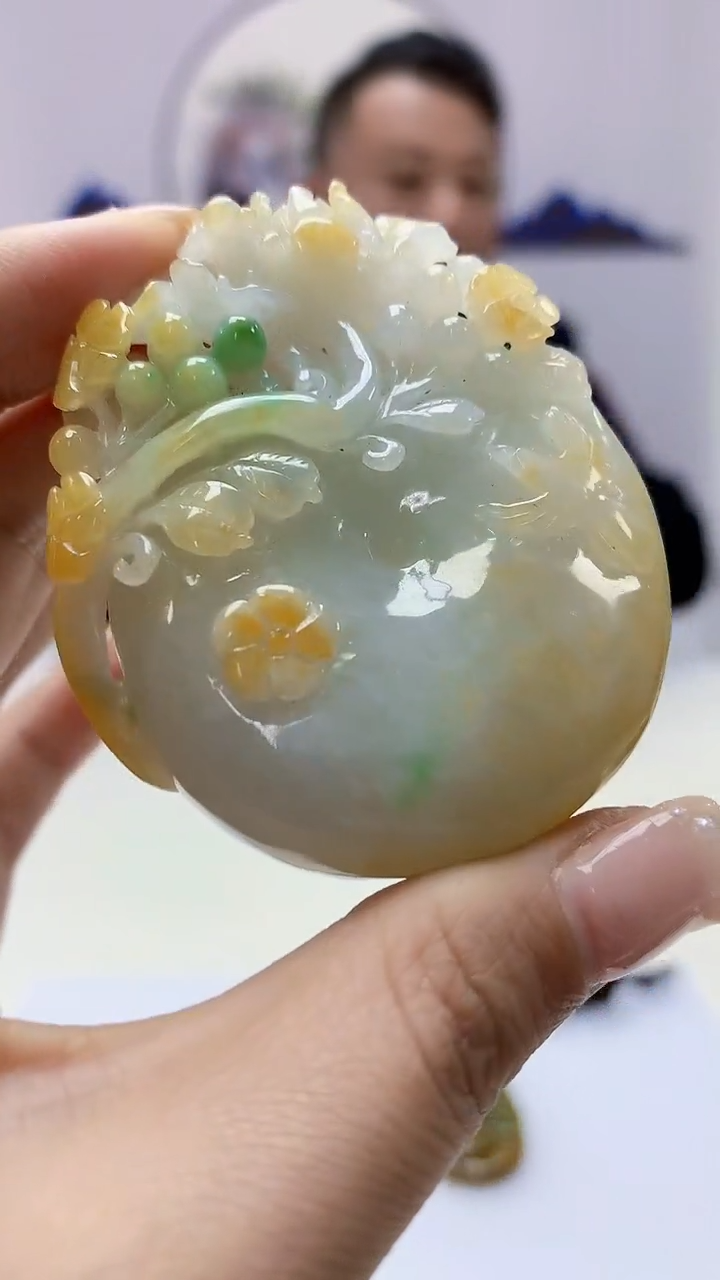 【闪购商品】定制翡翠未镶嵌4969ms-毛货挂件45