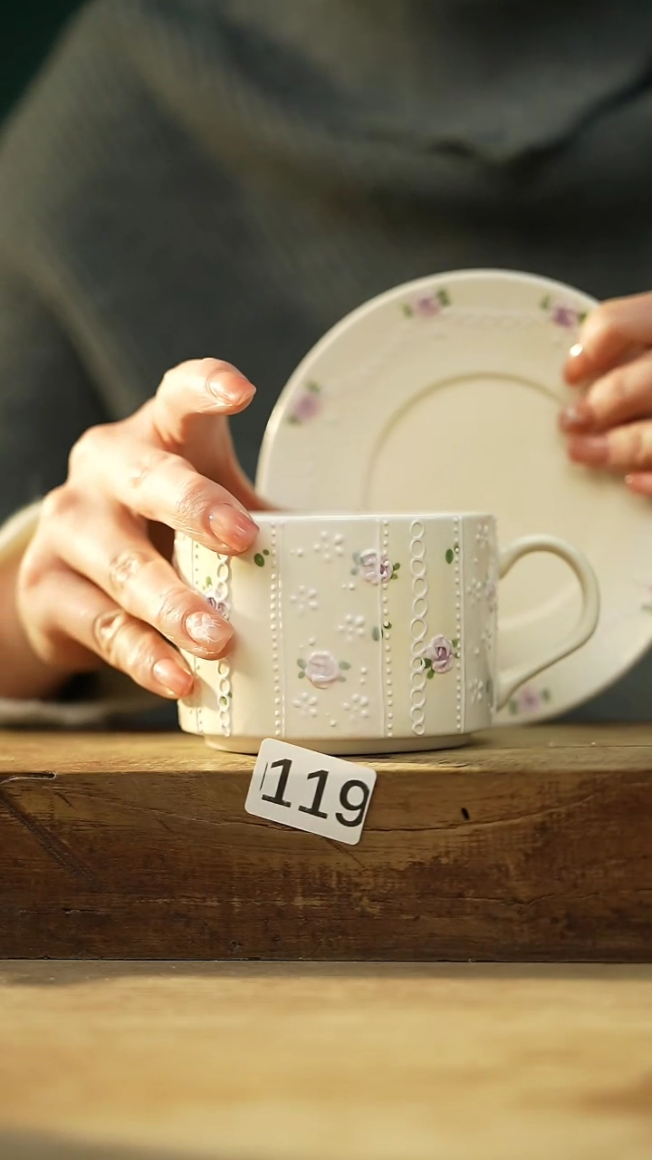 【闪购商品】瓷片新品！设计师款手绘/咖啡杯 喜喜