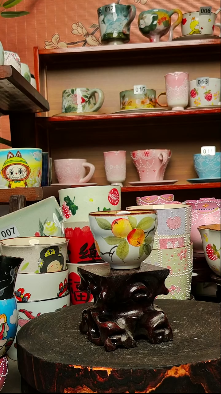 摆件陶景德镇手绘创意陶瓷有瑕