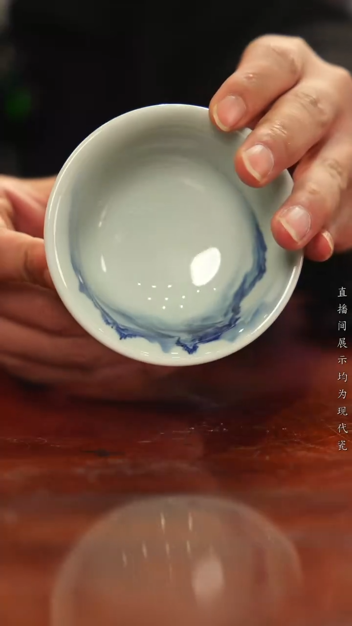 杯子陶陶景川山水压手杯..