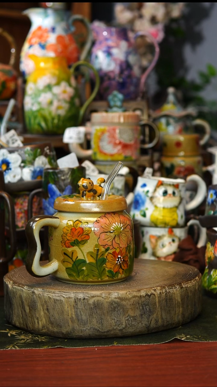 陶瓷145景德镇手工高温釉下彩