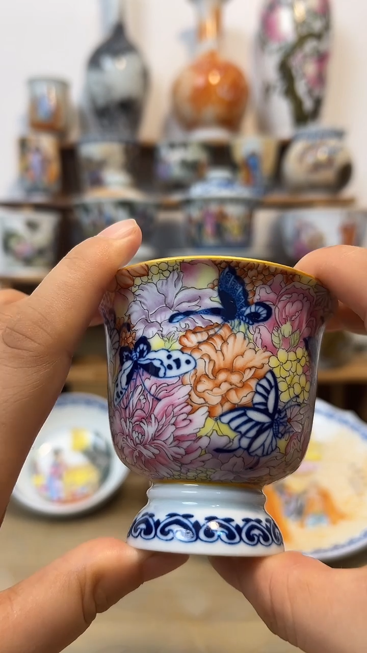梧*雨景德镇手工手绘陶瓷